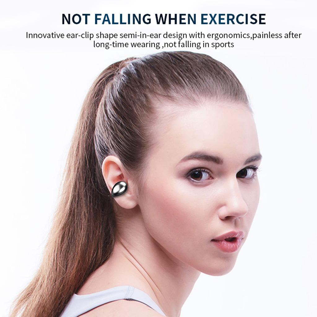 Bluetooth Earphone Earbuds Mini Wireless Headphones,Bone Conduction, Built-in Mic, True Wireless Bluetooth 5.0 in-Ear Headsets, 2000mA Charging Box