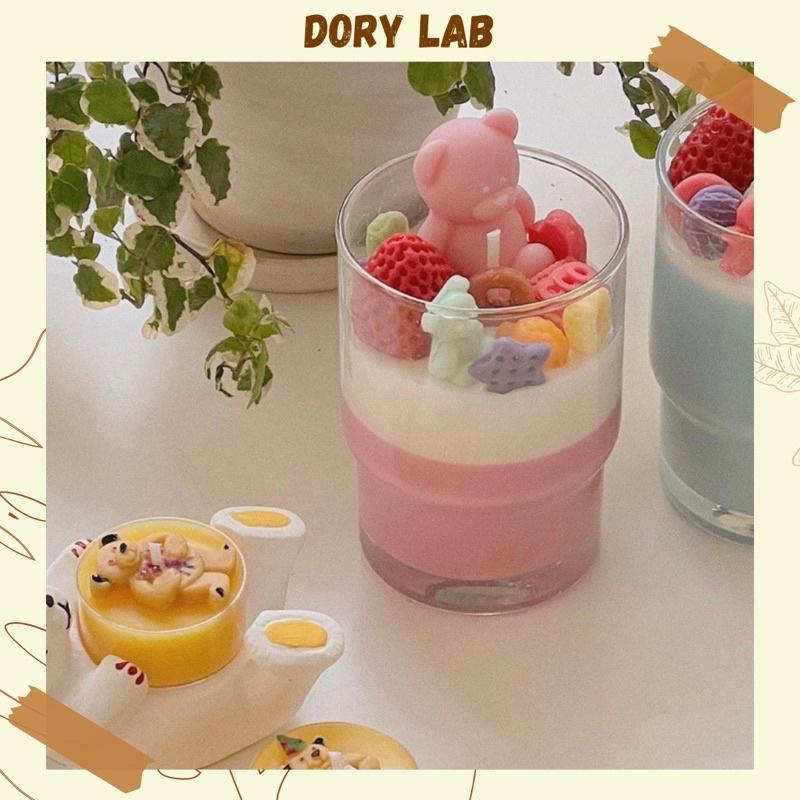 Nến Thơm Ly Kem Gấu Topping Handmade - Dory Lab