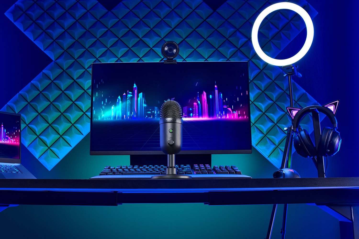 Thiết bị thu âm Razer Seiren V2 X-USB Microphone for Streamers_Hàng chính hãng