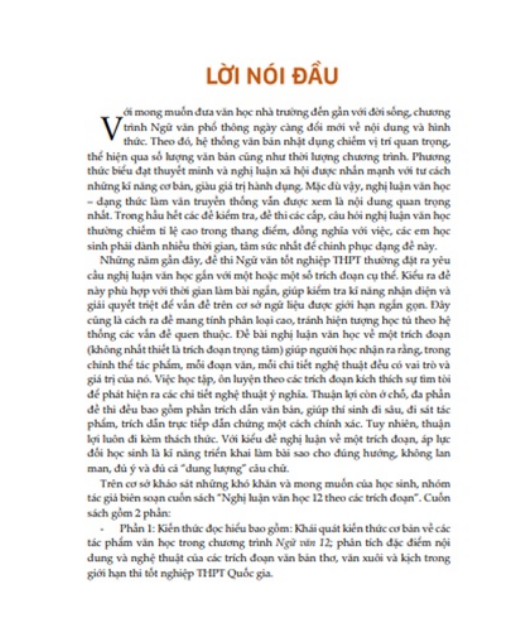 Sách - Nghị luận văn học 12 theo các trích đoạn