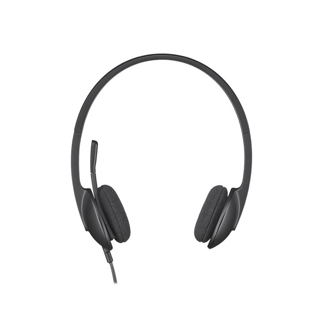 Tai Nghe Logitech USB Headset H340 Cho PC, Laptop Tích Hợp Micro Chuyên Dùng Cho Học Trực Tuyến Online - Dây Dài 1.8m - Kèm Đèn LED Trợ Sáng - Hàng Chính Hãng