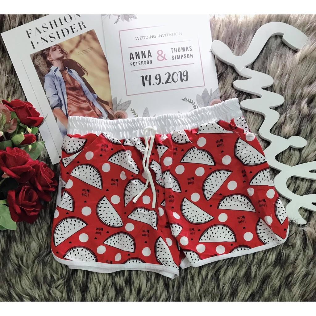 Quần đùi nữ lụa mịn, quần shorts mặc nhà, đi chơi, đi bơi 58kg đổ lại mặc vừa QD01