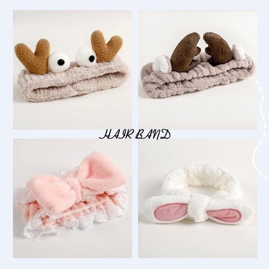 Băng Đô Rửa Mặt Và Băng Đô Cài Tóc Hình tuần lộc, sừng hươu, cua cực cute PK746