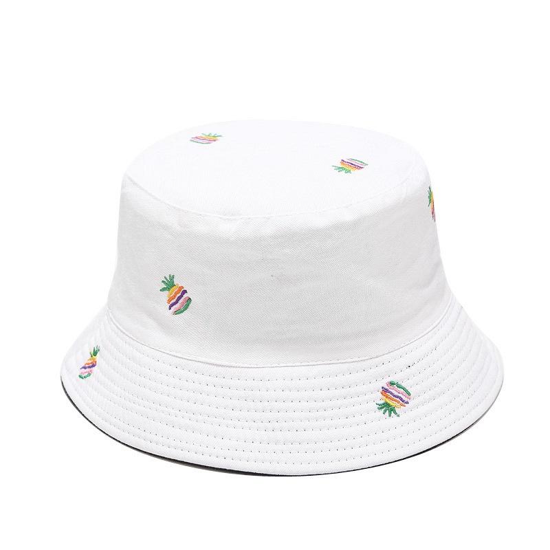 Nón vành thêu hình quả dứa thời trang unisex