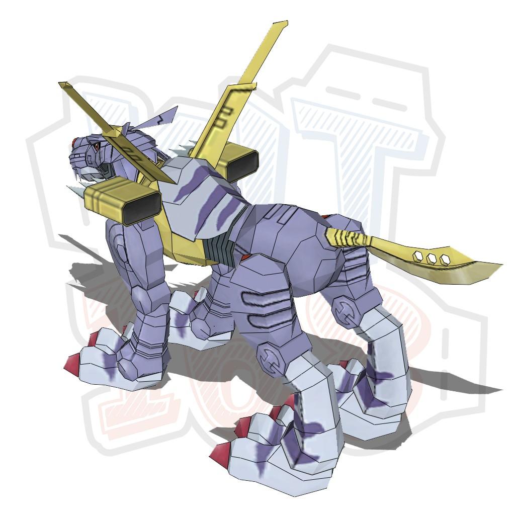 Mô hình giấy Anime Game Robot Digimon MetalGarurumon