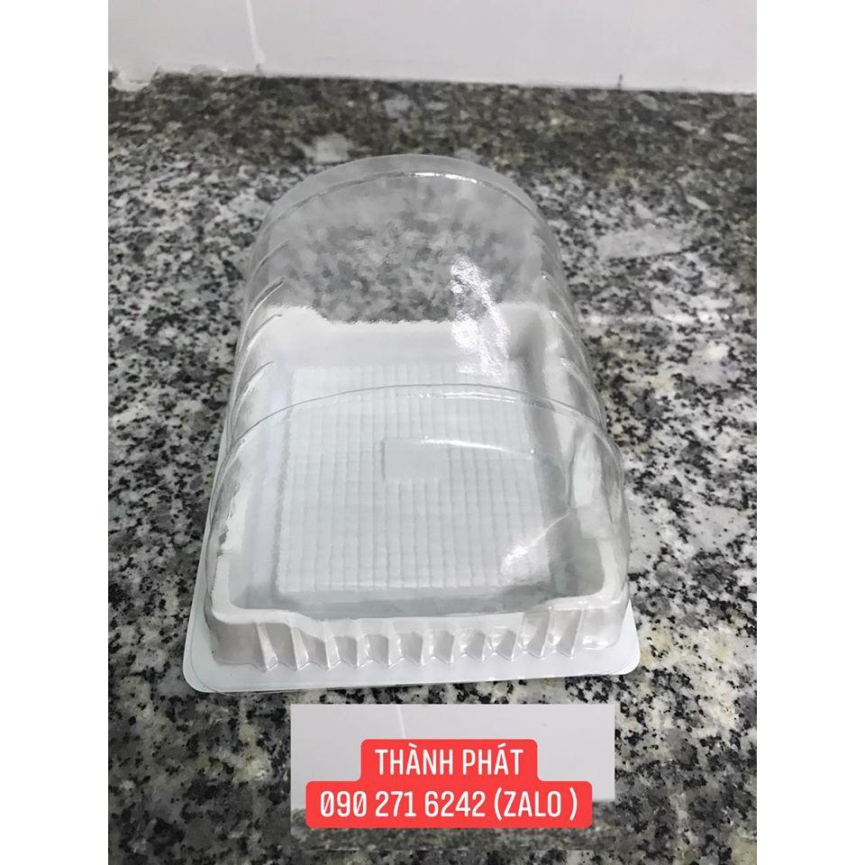 100 Hộp H22 - Hộp nhựa bánh bông Lan cuộn ngắn - Hộp bánh bông Lan nhỏ
