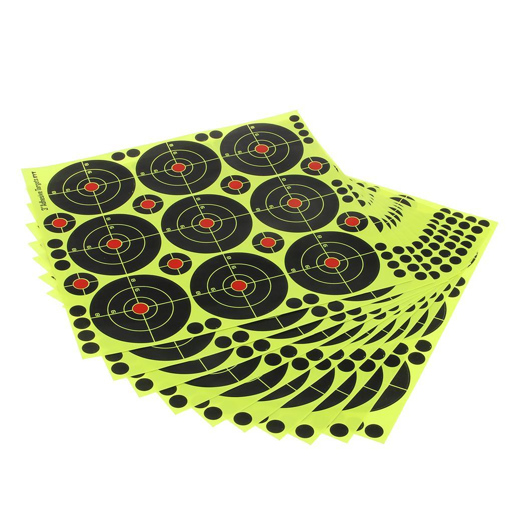 3x90pcs Targets Reactive Splatter Dia. 8cm Adhesive Paper Target