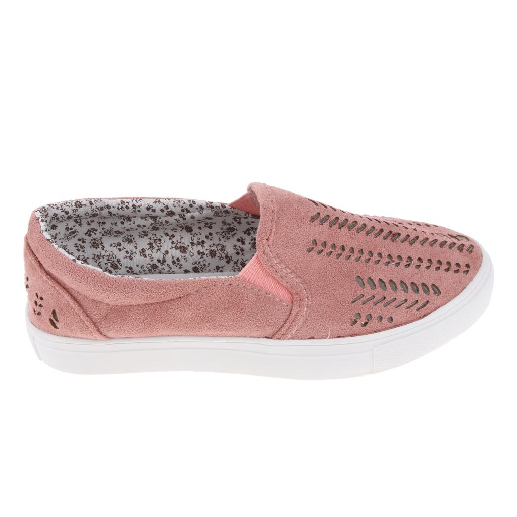 Women Casual Hollow Canvas Loafer Flats SlipOn Walking Shoes Sneaker