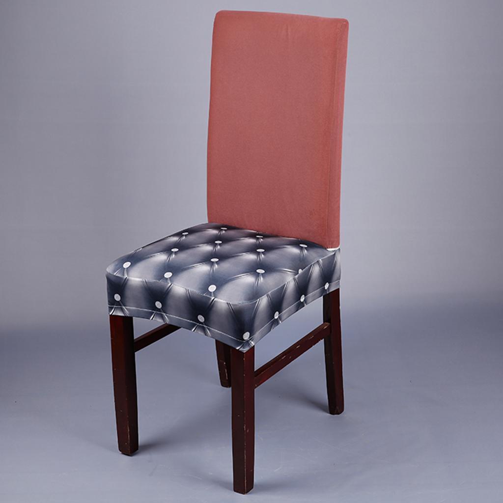 Polka Dot Stretch Spandex Elastic Chair Seat Cover for Dining Room