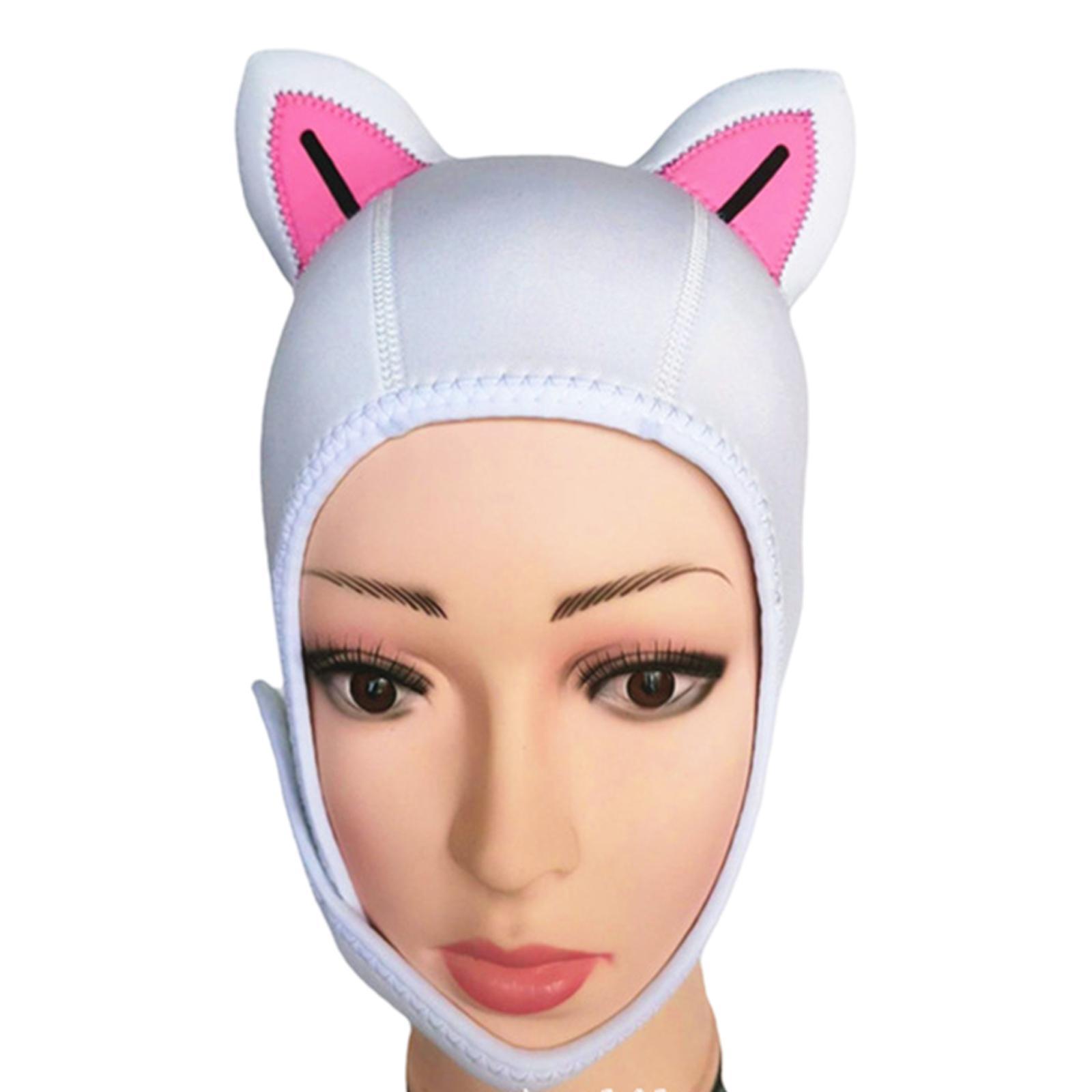 Scuba Diving Hood Surfing Hood 3mm Neoprene Cute Wetsuit Hood Cap Headgear Swimming Hat Surfing Hat for Girls Boys Women Winter