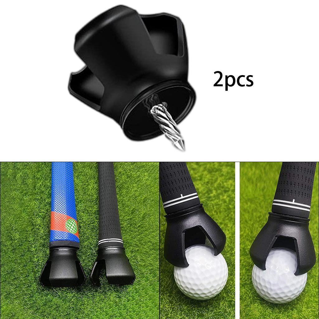 Golf Ball Pick 3-Prong Suction Cup Putter Tool for Putter Grip 2 pieces