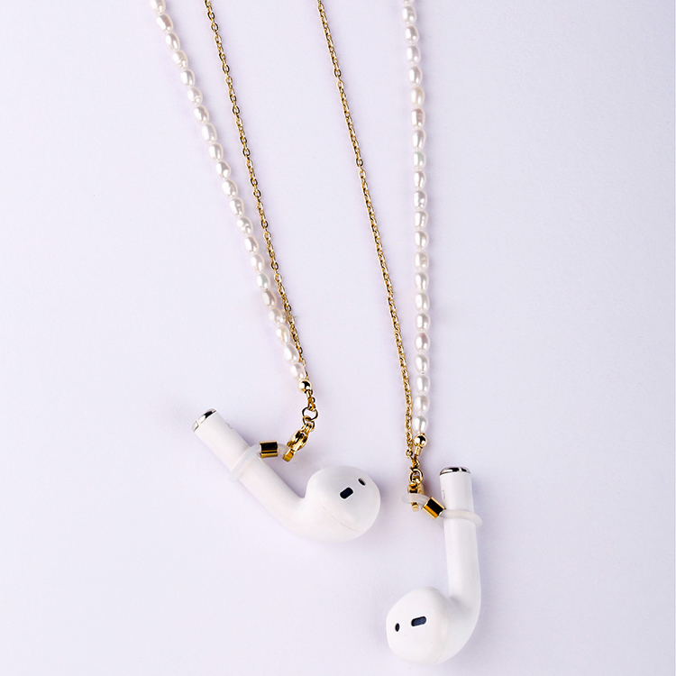 Dây đeo kính hai lớp mix chuỗi ngọc trai nhỏ phong cách Âu Mỹ chuỗi đeo khẩu trang đeo mặt nạ khí chất