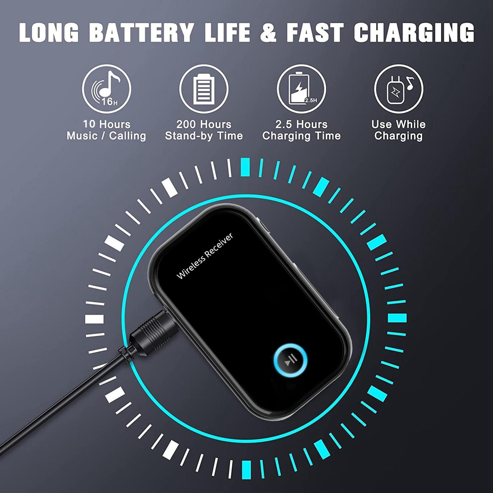 Bluetooth 5.0 AUX Music Adapter Transmitting Receiving for Music Streaming Sound System Speaker Headphones