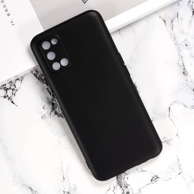 Ốp lưng cho OPPO A52 chất liệu silicon dẻo màu đen chống sốc