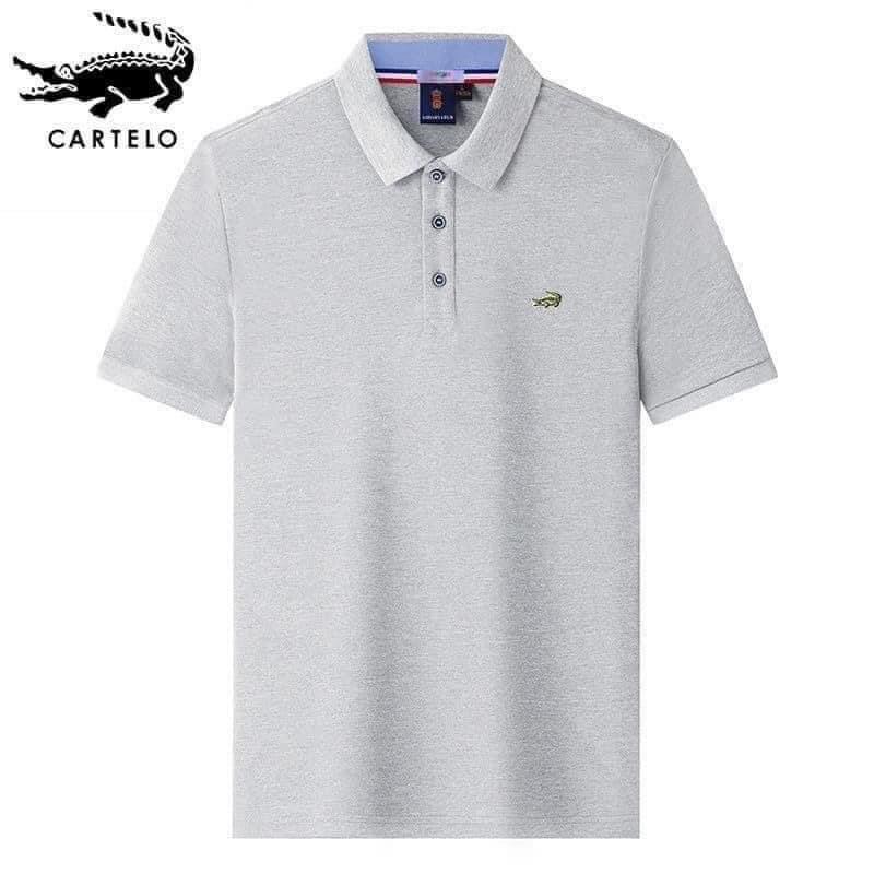 Áo Thun Polo Cotton Trơn Dáng Rộng Đơn Giản Dễ Phối Đồ Phong Cách Hàn Quốc Cho Nam Giới