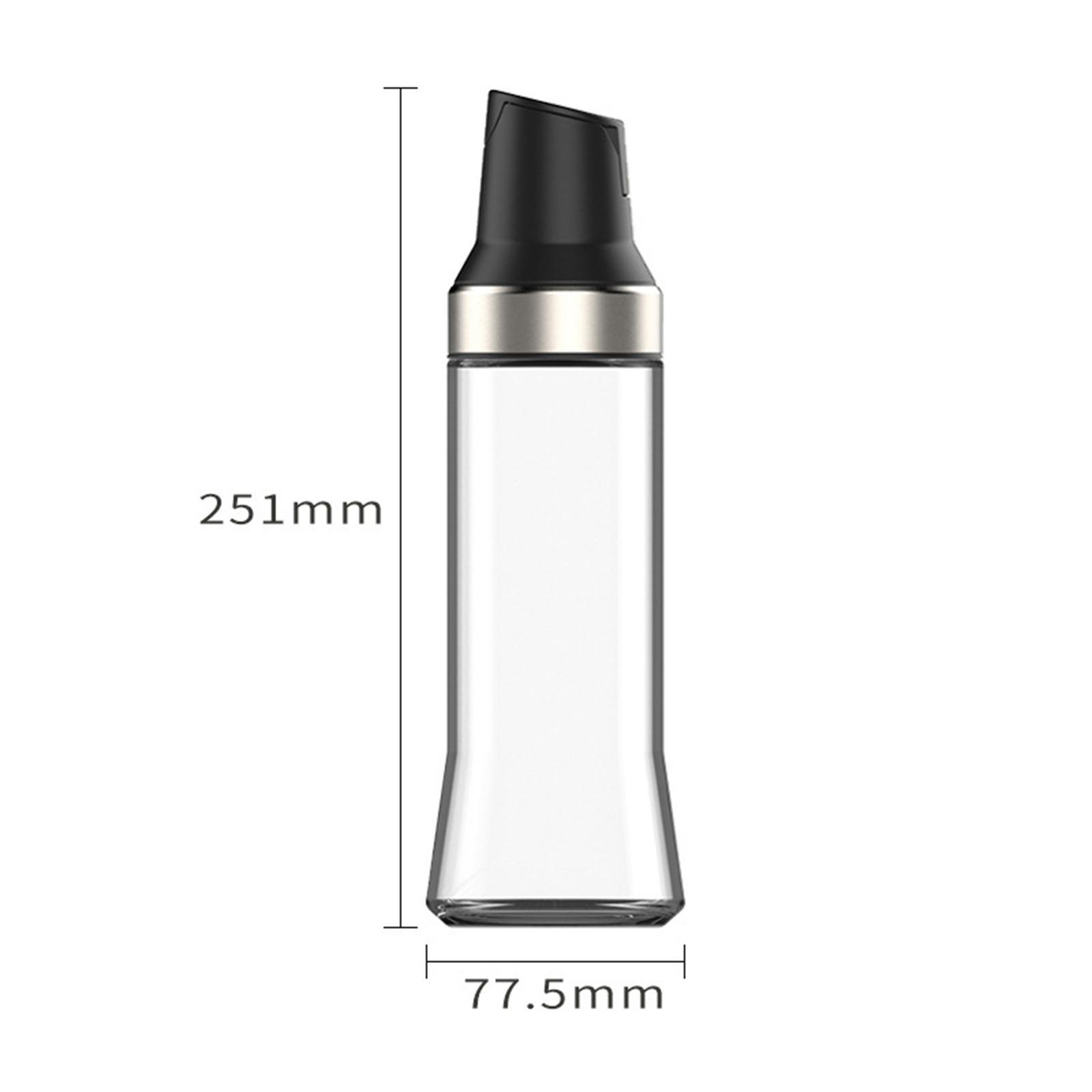 2pcs Auto Oil Vinegar Sauce Glass Bottle 500ml Transparent for Cooking BBQ