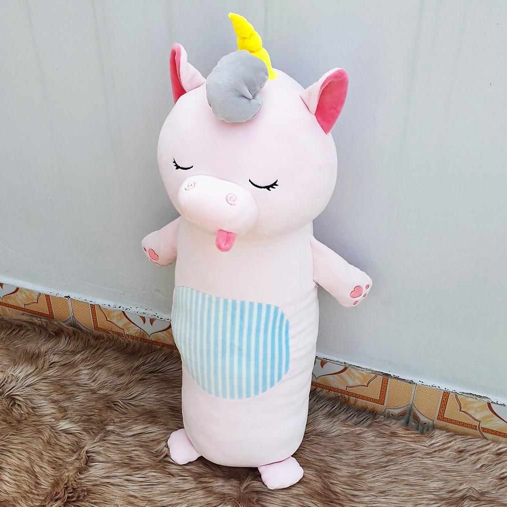 GỐI ÔM MINISO NGỰA KỲ LÂN UNICORN (70 CM) G45 (HỒNG NHẠT)