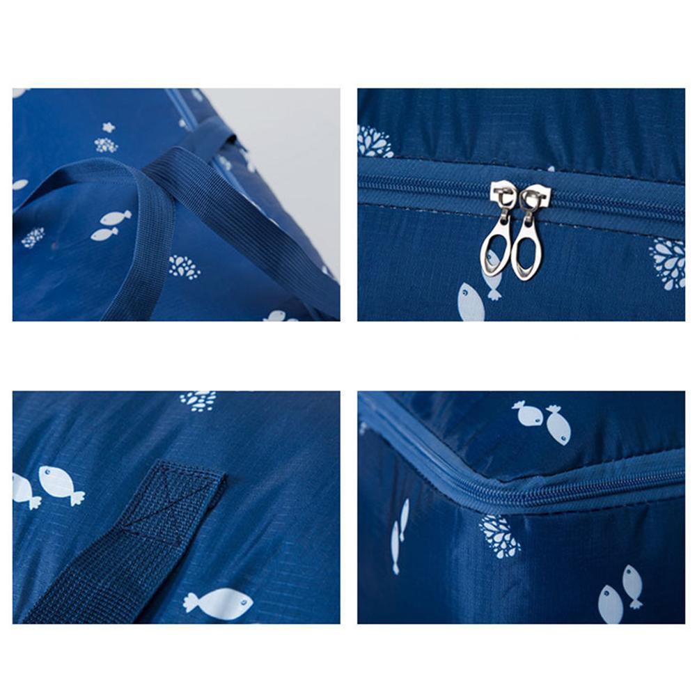 Túi đựng chăn màn quần áo chống thấm bền đẹp Oxford màu xanh tím than