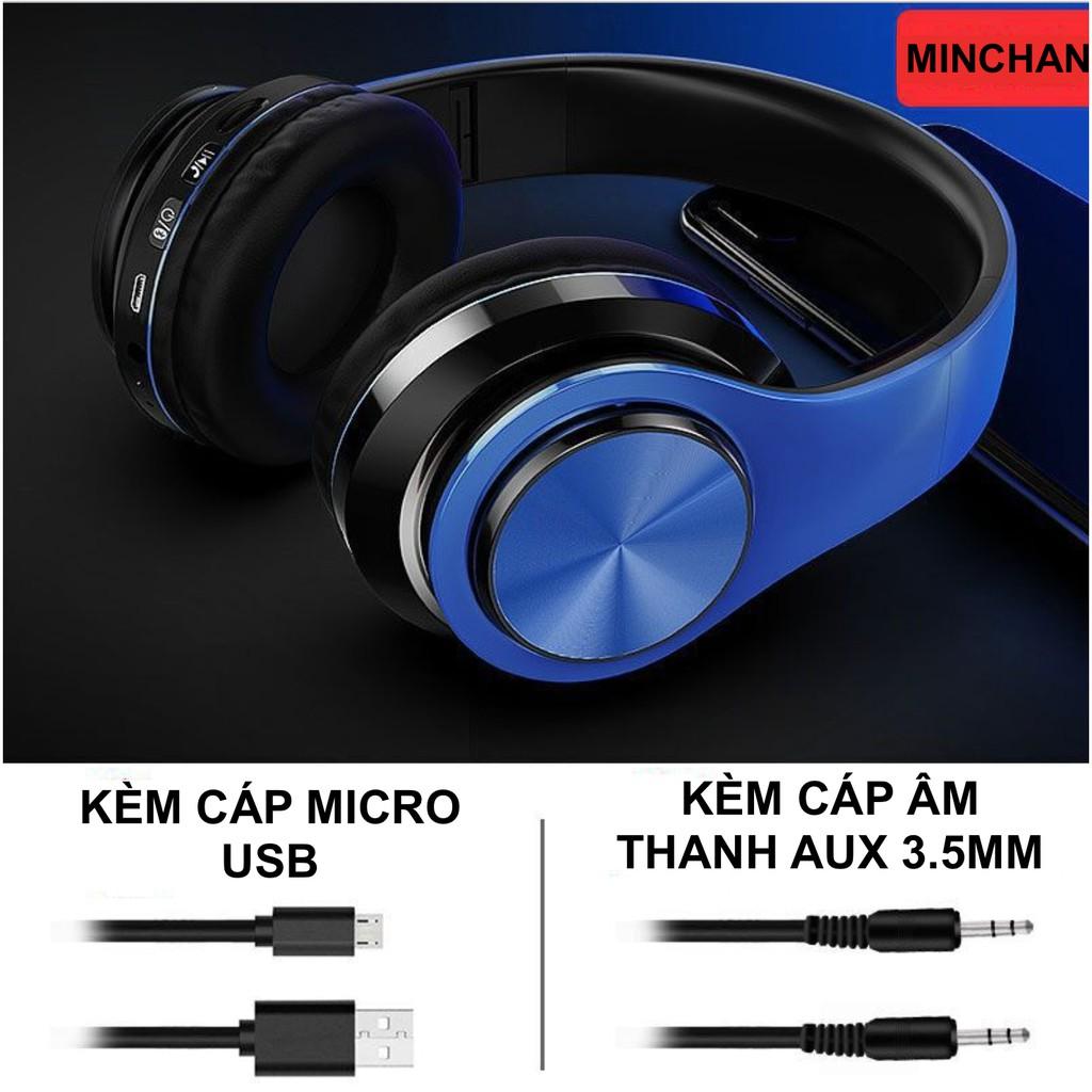 Tai nghe Bluetooth V5.0 không dây B39 LED Bass siêu trầm tặng kèm Zack 3.5mm - Đàm thoại 2 chiều hỗ trợ thẻ nhớ