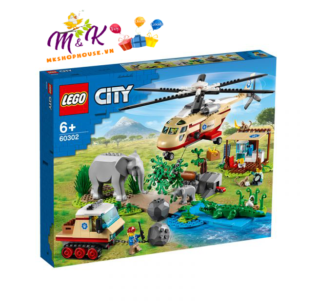 Đồ Chơi LEGO Biệt Đội Cứu Hộ Động Vật Hoang Dã 60302