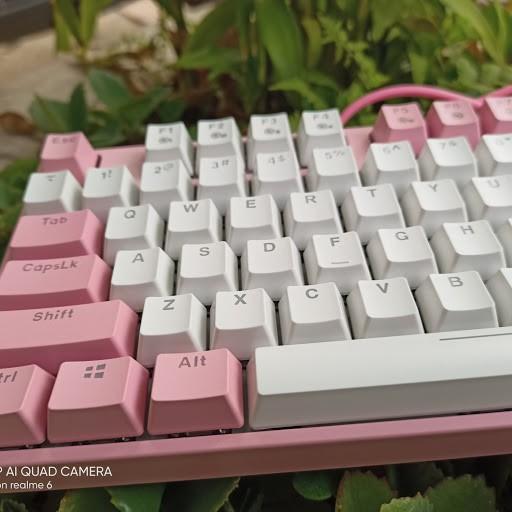 Bàn phím cơ DareU EK87 Pink White  - Hàng Chính Hãng