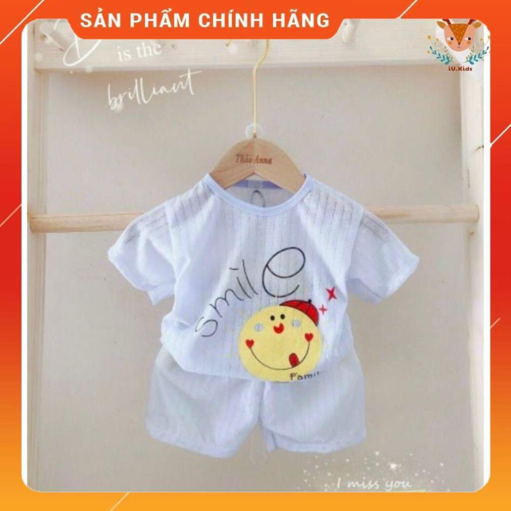 Thời trang quần áo trẻ em cao cấp đồ bộ cộc tay cotton giấy cho bé trai bé gái từ 5 - 15 kg
