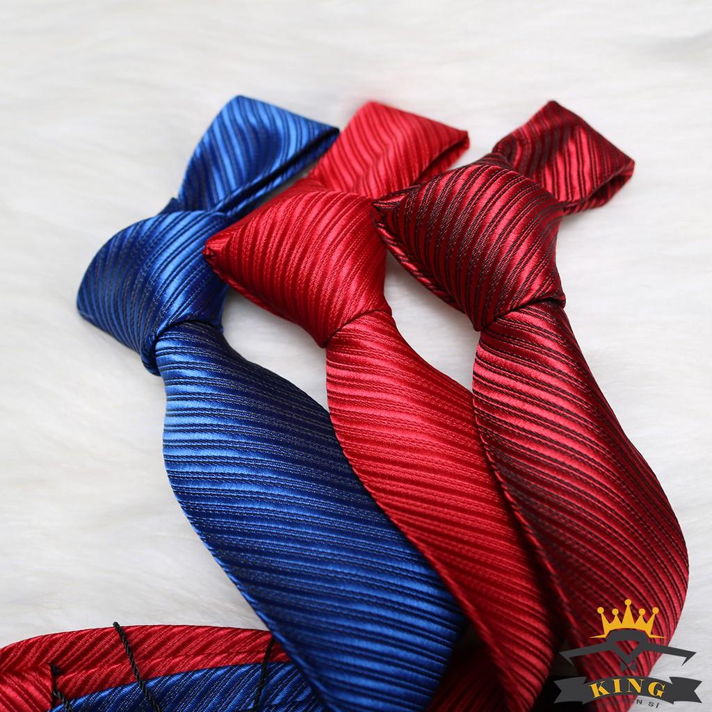 Cà vạt nam đen KING công sở bản nhỏ 6cm vải slik lụa style hàn quốc cao cấp C013