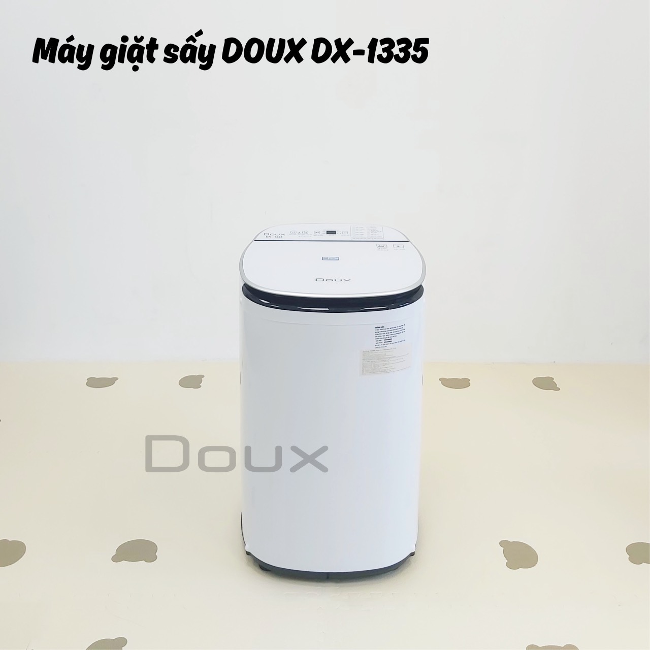 MÁY GIẶT SẤY MINI DOUX 12 CHỨC NĂNG LUX DX-1335 BẢN NÂNG CẤP 2023 CÓ CHỨC NĂNG SẤY HÀNG CHÍNH HÃNG