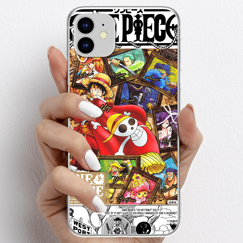 Ốp lưng cho iPhone 11 nhựa TPU mẫu One Piece cờ đỏ