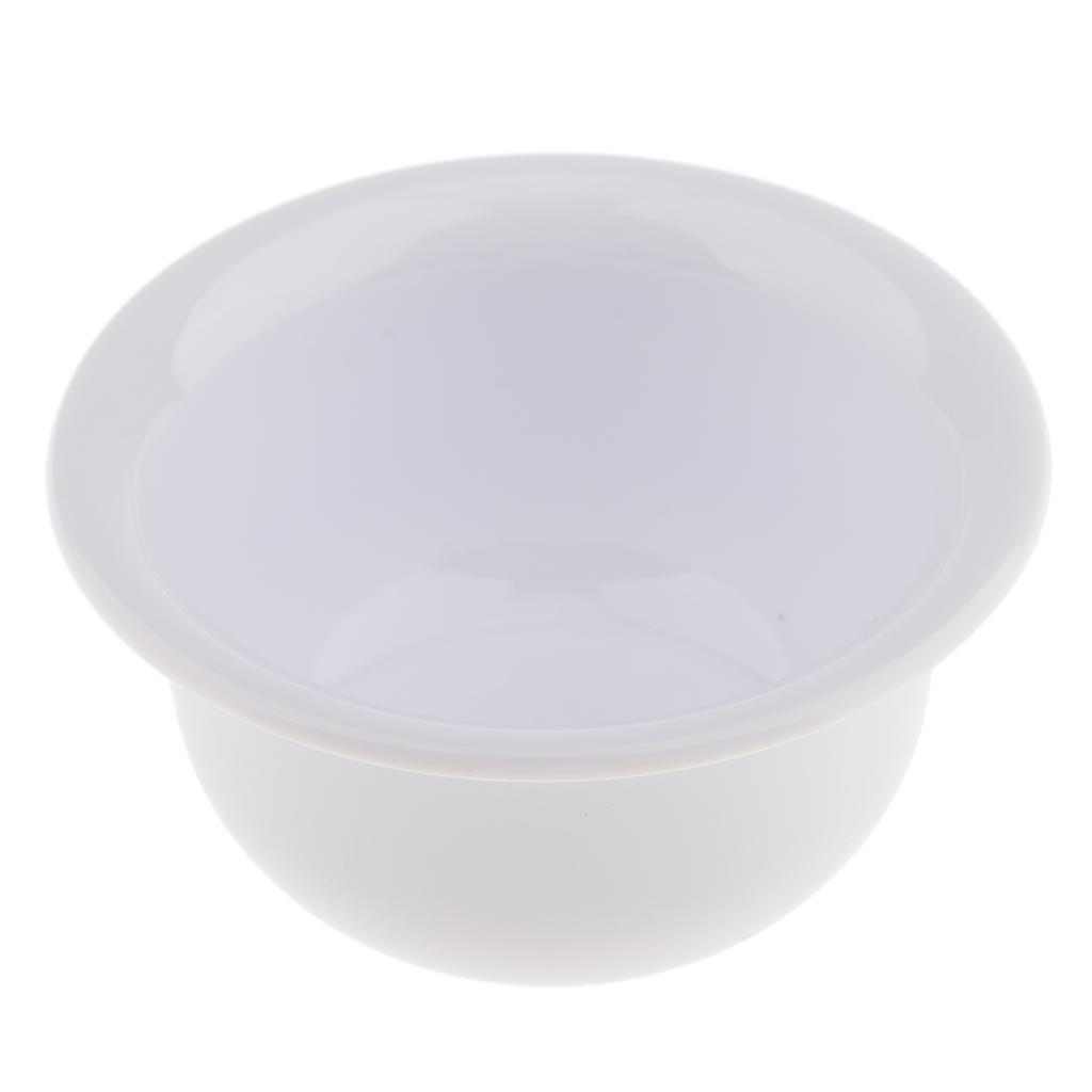 3Pcs White Shaving Bowl Plastic Soap Dish