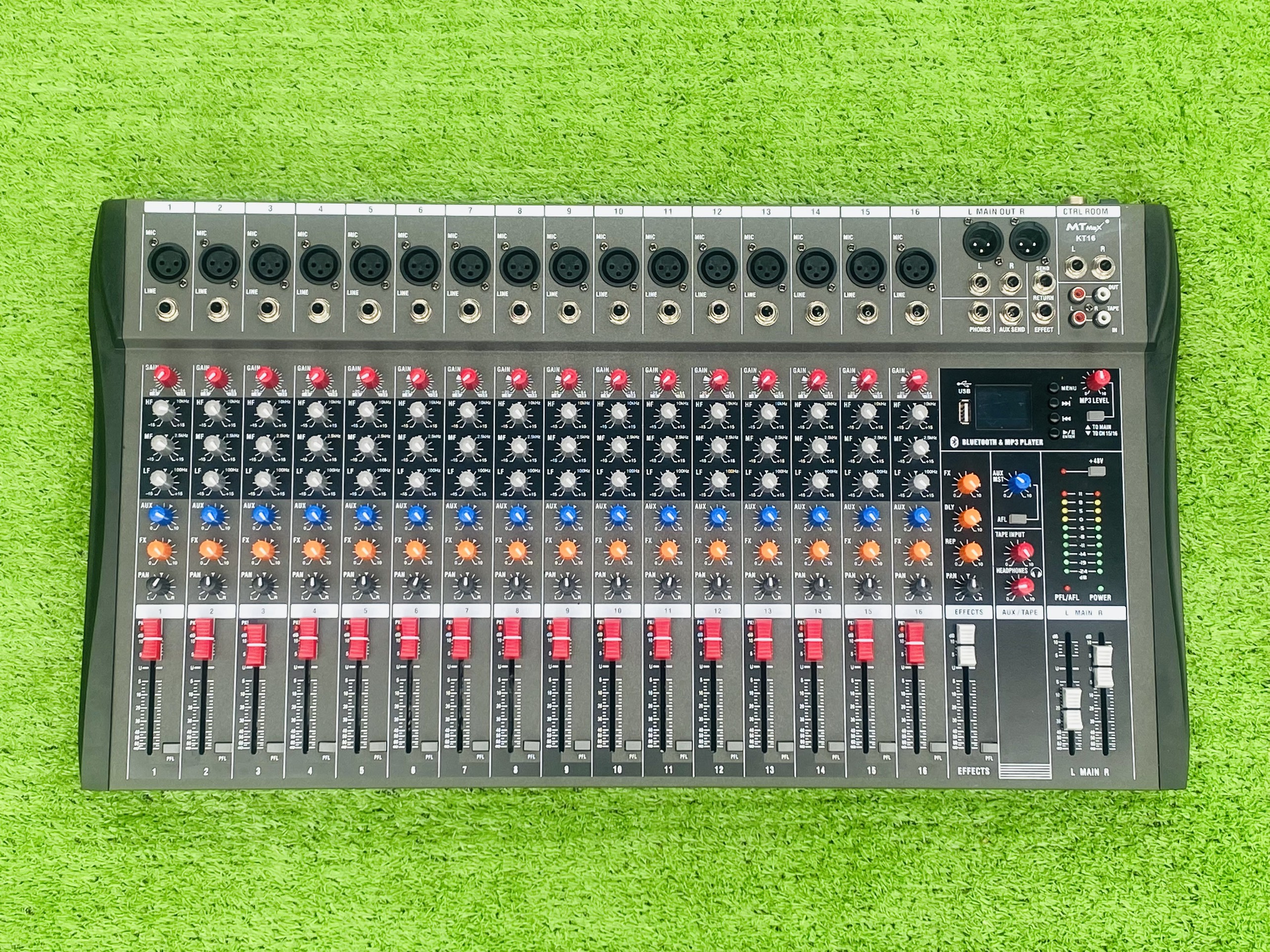 [ƯU ĐÃI CỰC LỚN - TẶNG NGAY DÂY CANON RA HOA SEN] Mixer MTMAX KT16 Cao Cấp Với 16 Đường Line Chuyên Nâng Cấp Loa Kéo, Dàn Karaoke, Sân Khấu, Hội Nghị, Bữa Tiệc, Hàng Chính Hãng