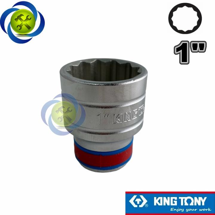Tuýp 1inch hệ inch 1/2 Kingtony 433032S loại ngắn 12 cạnh màu trắng 25.4mm