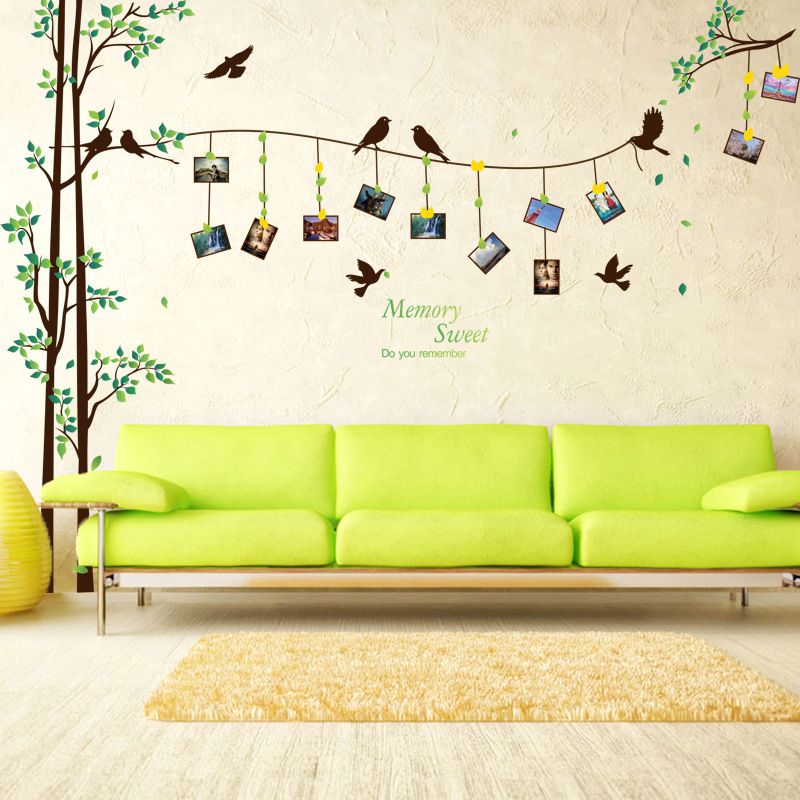 Decal dán tường Cây khung ảnh 9 AmyShop DCX042