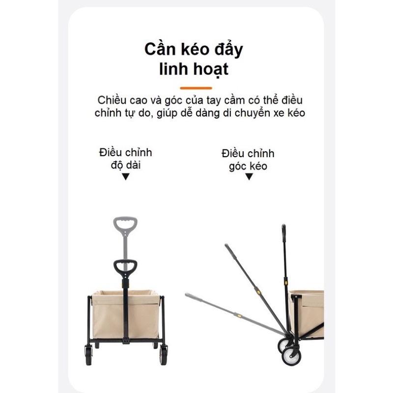 Xe kéo dã ngoại gấp gọn BSWOLF-YZ015 Xe kéo đa năng cắm trại, dã ngoại, câu cá và sử dụng hàng ngày.