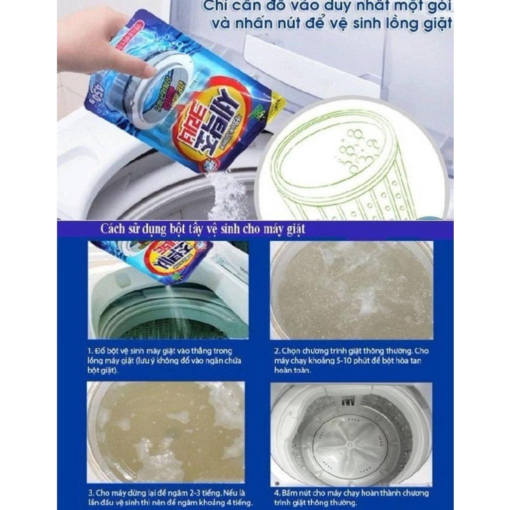 Bột tẩy rửa vệ sinh lồng giặt siêu mạnh hiệu quả cực nhanh khử mùi máy giặt