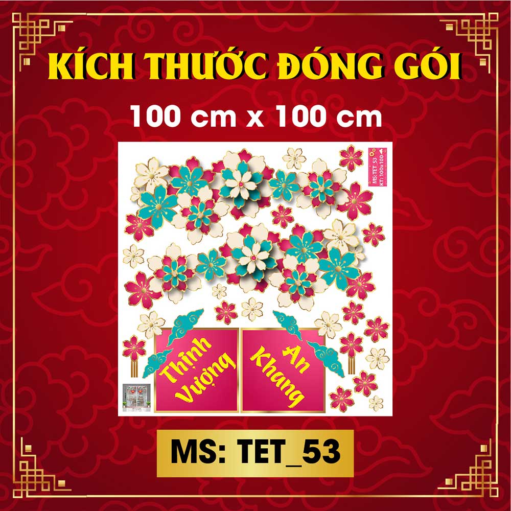 Decal trang trí tết combo số 11
