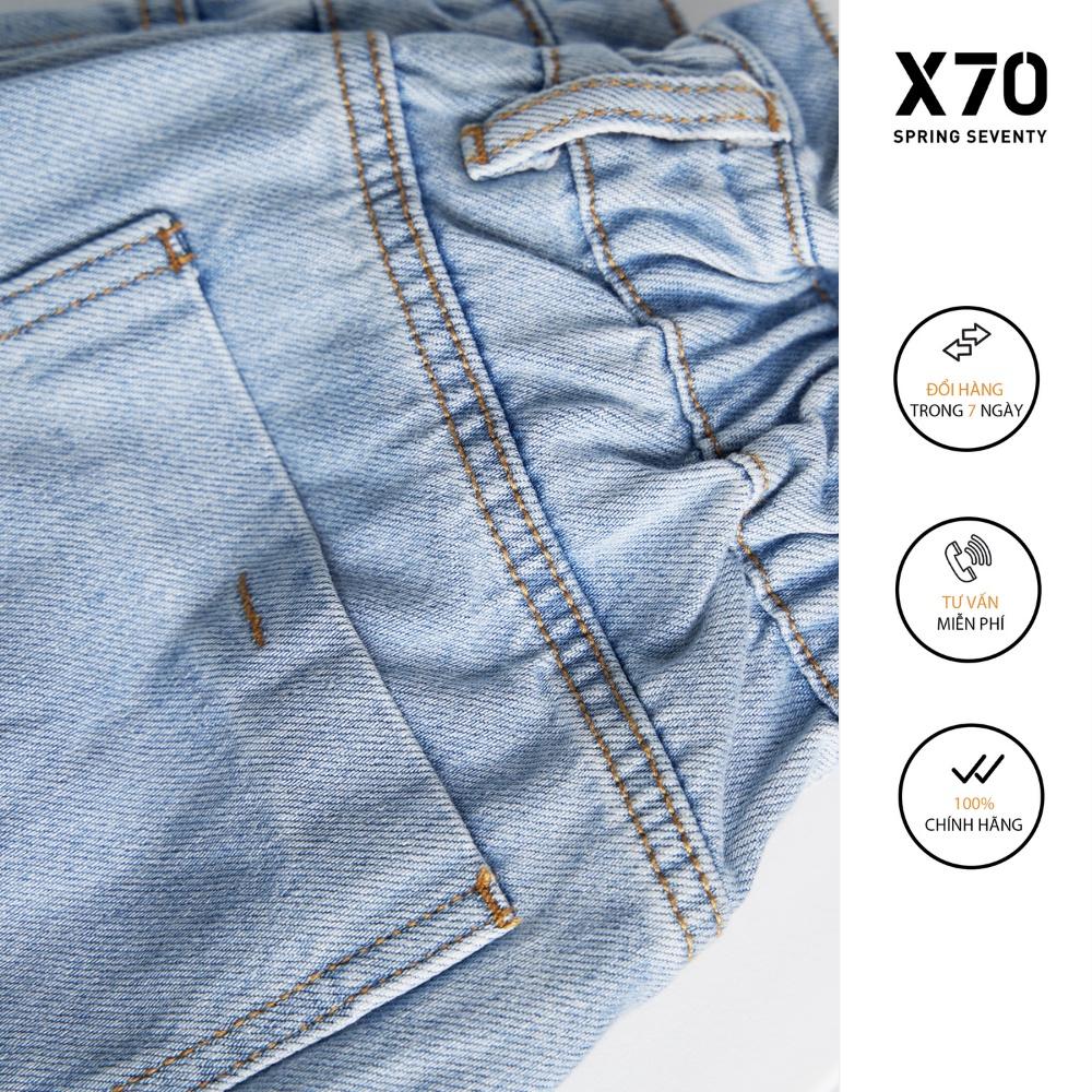 Quần Baggy Jean Nữ Thiết Kế Lưng Chun Cạp Cao Thời Trang X70 - 05650004
