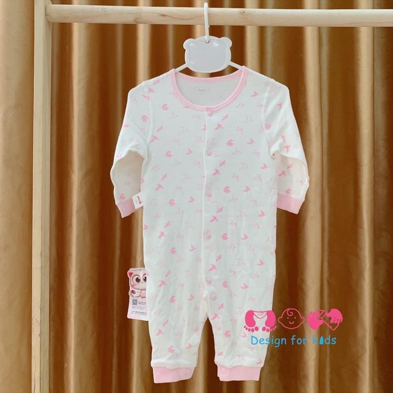 (Link 3) Bodysuit cho bé body dài tay không tất chân, vải cotton mềm mát cho bé trai và bé gáim