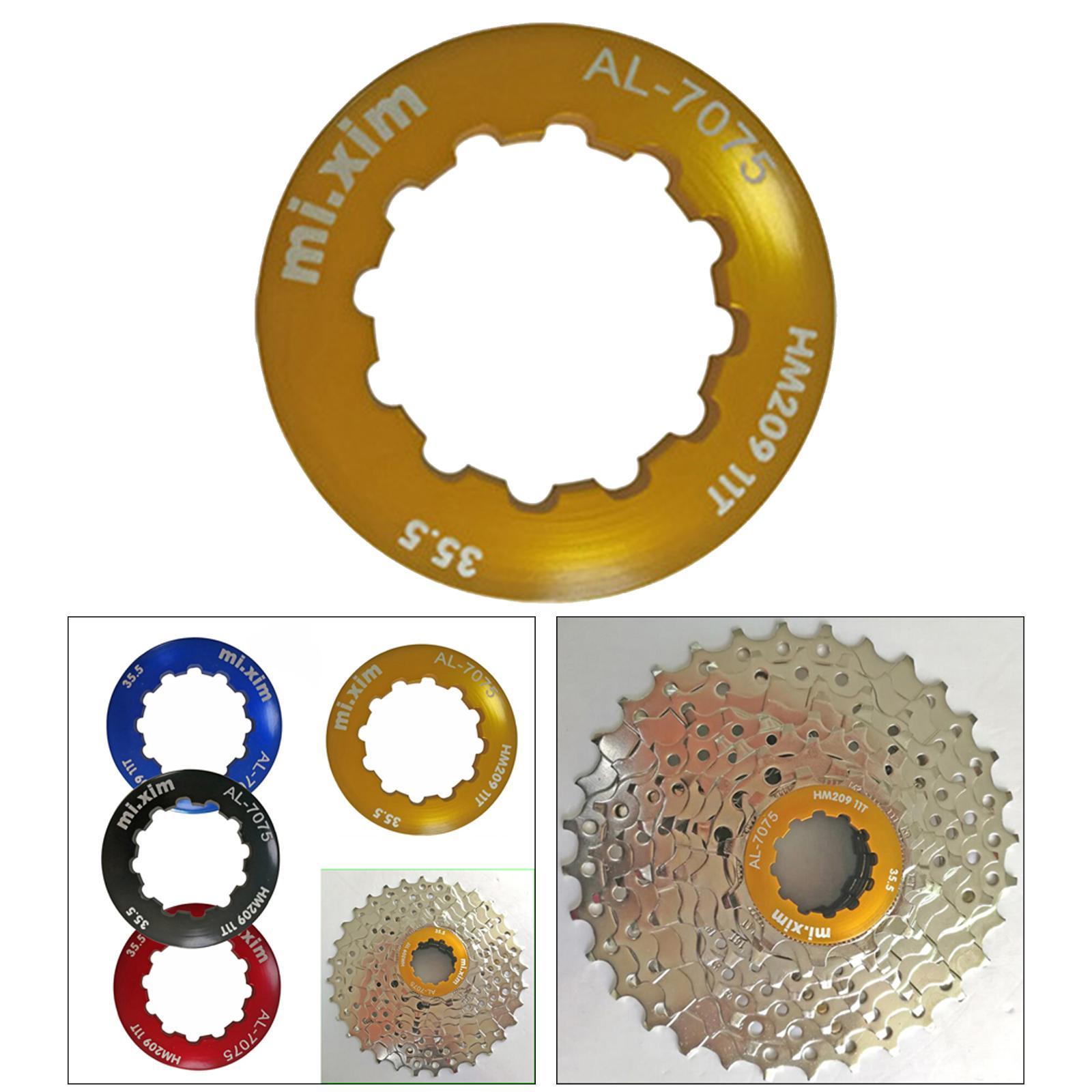 2x Alloy 11T Bike Cassette Lock Cover  Freewheel  Fixing Lightweight Dustproof Hub Lid Accessories