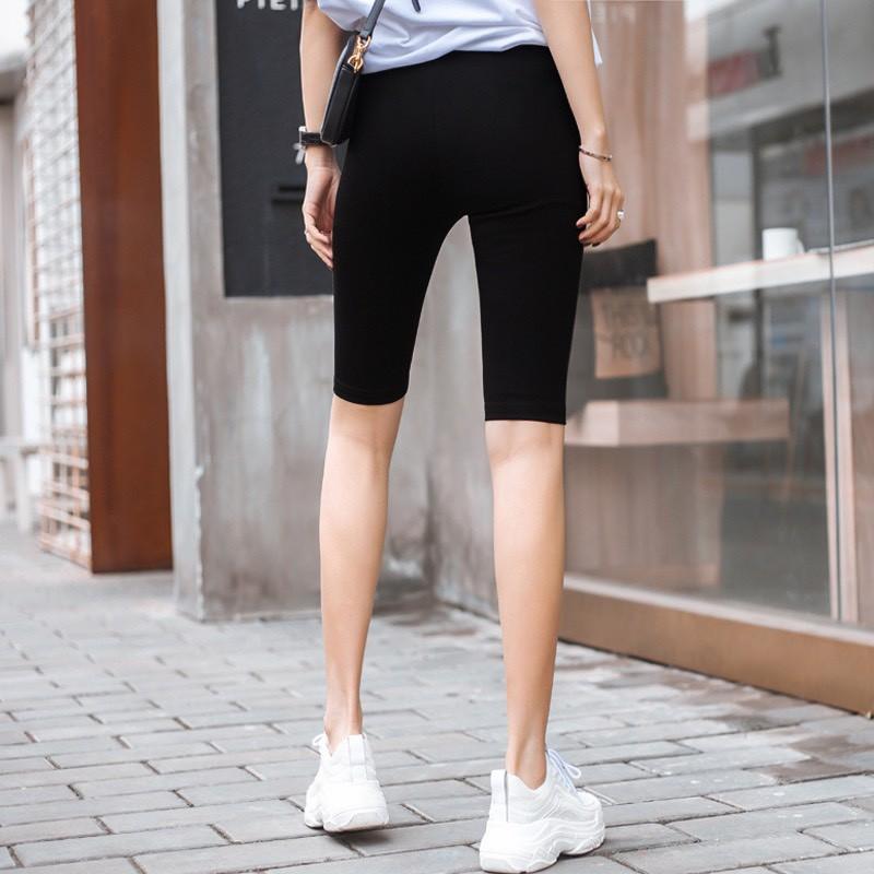 Quần legging lửng Mophus nữ vải thun co dãn cao cấp nâng mông dáng ôm - EQ001