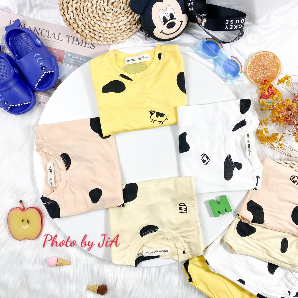 Bộ dài tay thun lạnh bò sữa size 9-19 kí