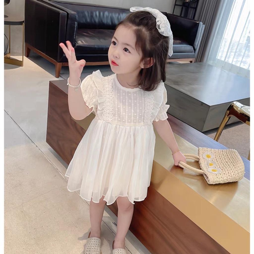 Váy ren đầm công chúa cho bé bé gái