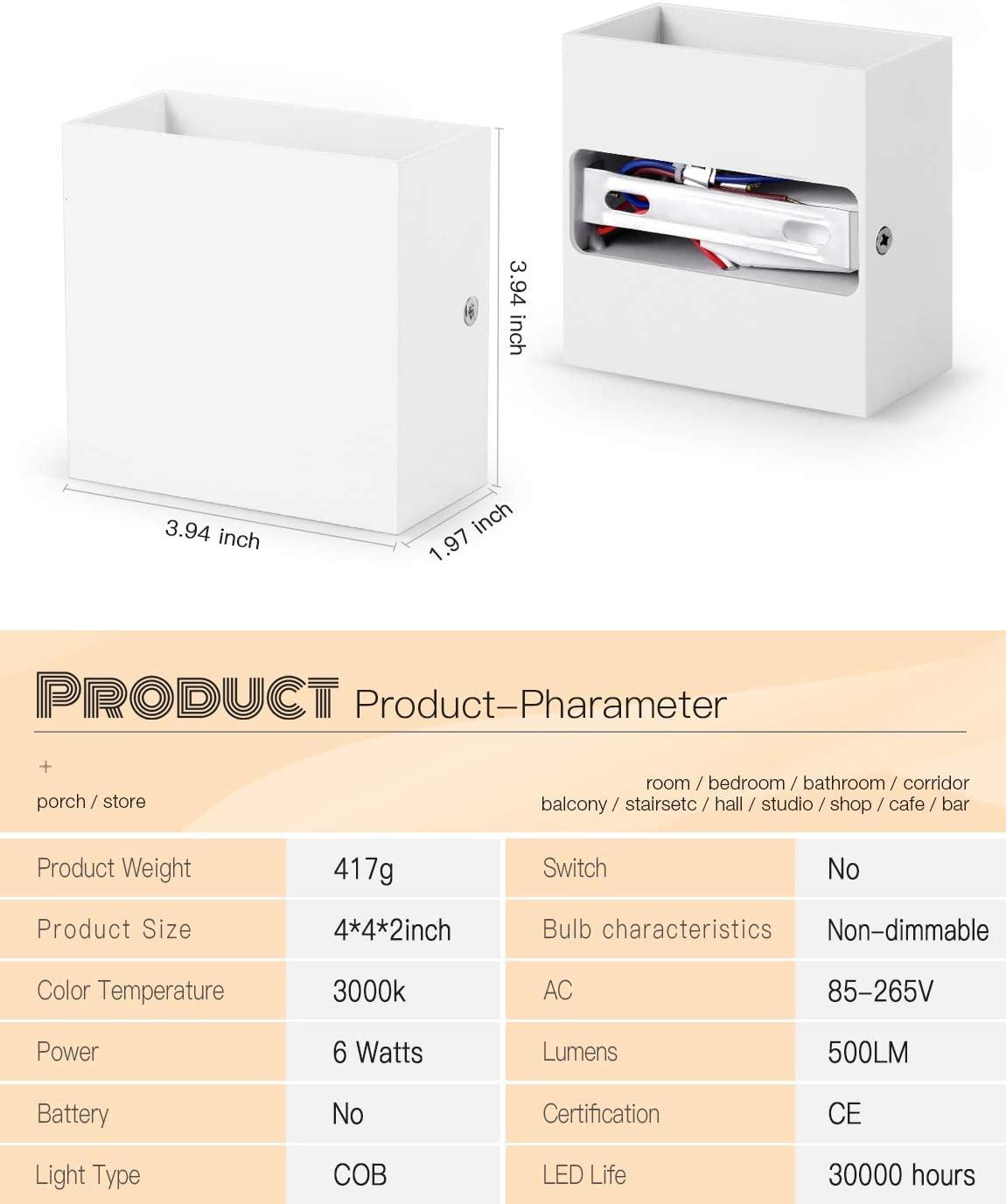 Đèn Led Gắn Tường Trang Trí Nội Thất 6w
