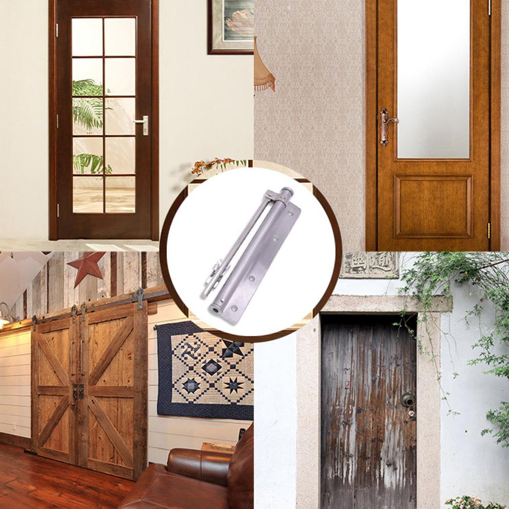 Bản lề cửa lò xo bằng thép không gỉ tự động đóng bạc có thể điều chỉnh