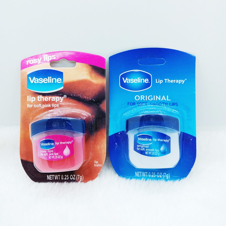 Combo 2 Son Dưỡng Môi Hồng Xinh Vaseline Lip (7g)