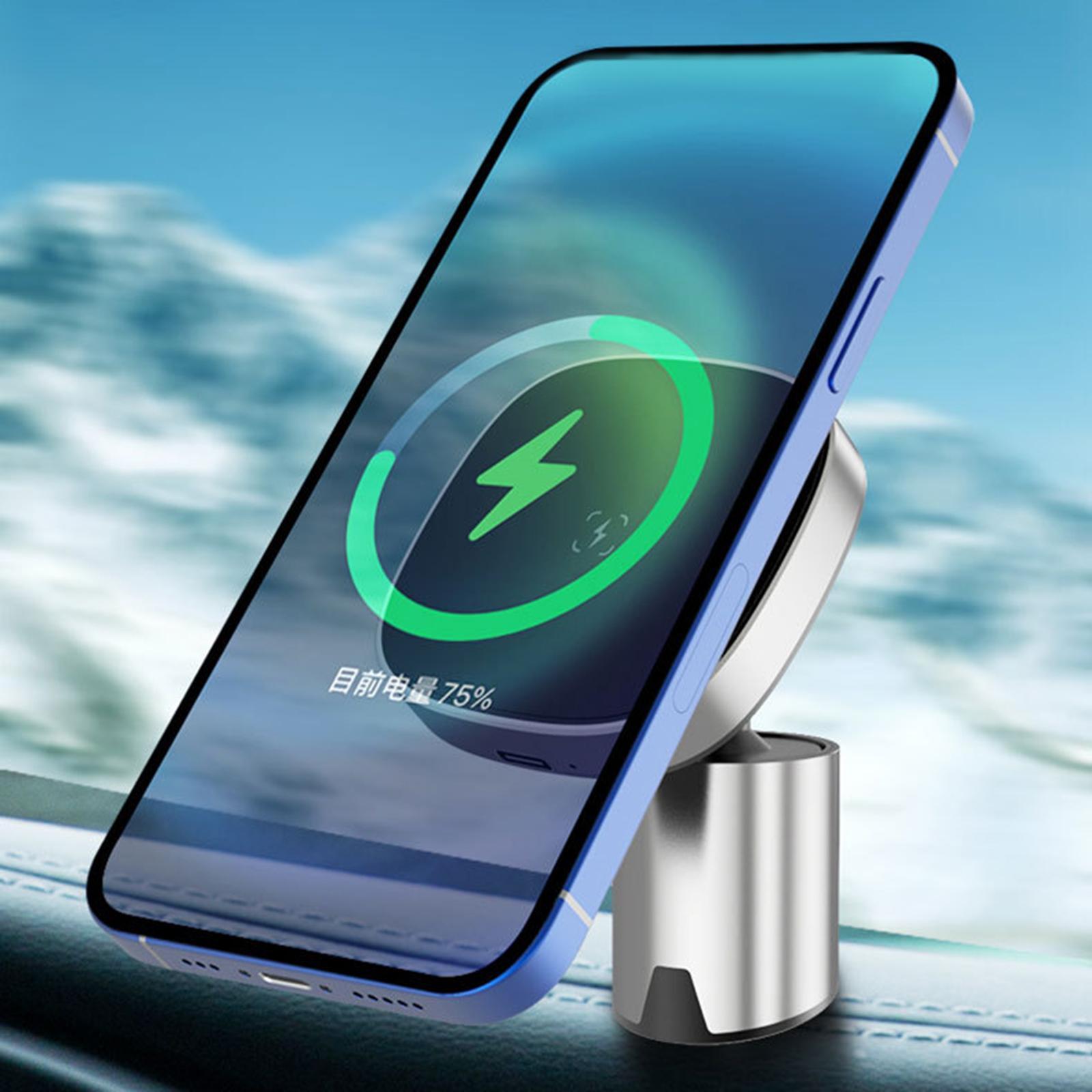 Car Phone Mount Holder Magnetic Aluminium Alloy ABS Fast Charge Bracket for Phone 12