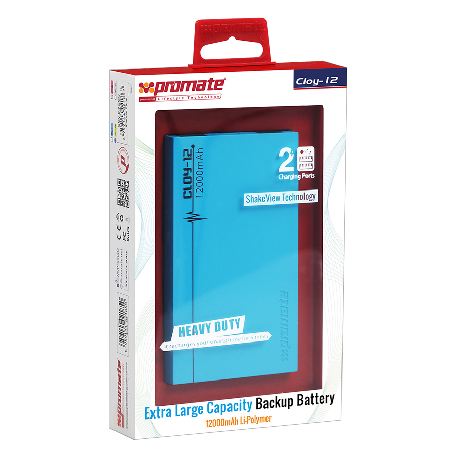 Sạc dự phòng Promate Cloy-12 12.000mAh