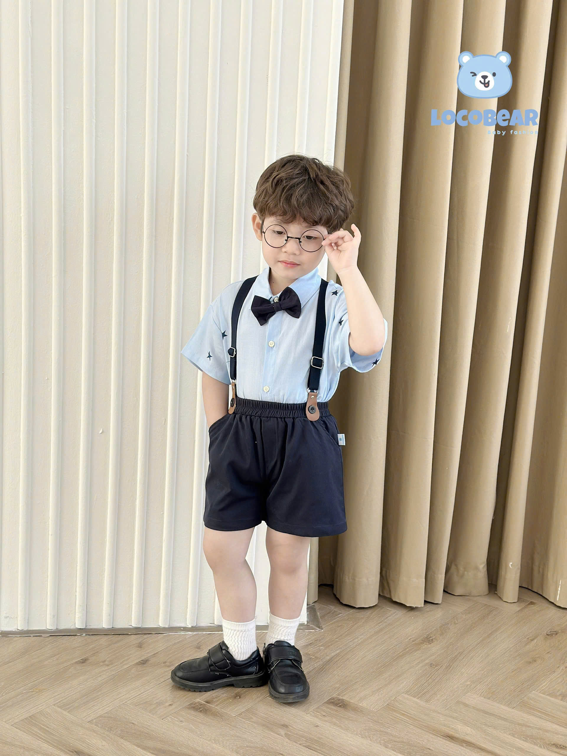 Set bộ sơ mi cho bé trai đi chơi đi tiệc phong cách Hàn Quốc size 10-25kg chất kate mềm nhẹ dễ mặc