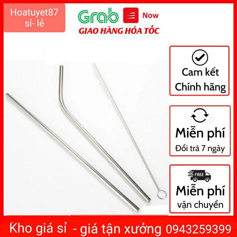 Sét 3 Món Ống hút uống nước bằng inox không gỉ