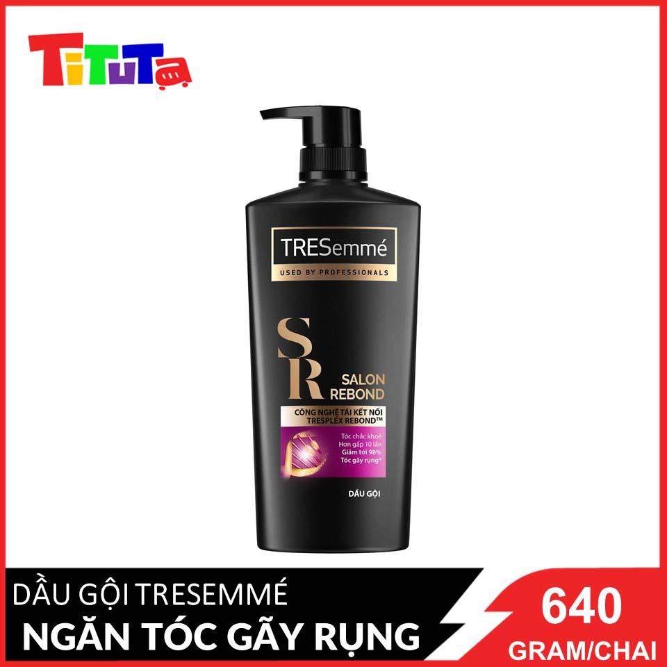 Dầu Gội TRESemmé Salon Rebond Cho Tóc Hư Tổn Do Tạo Kiểu Với Công Nghệ Tái Kết Nối Giúp Ngăn Gãy Rụng 640g